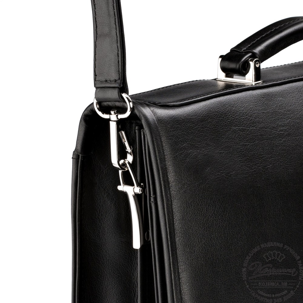 Кожаный портфель "Брест" (черный)